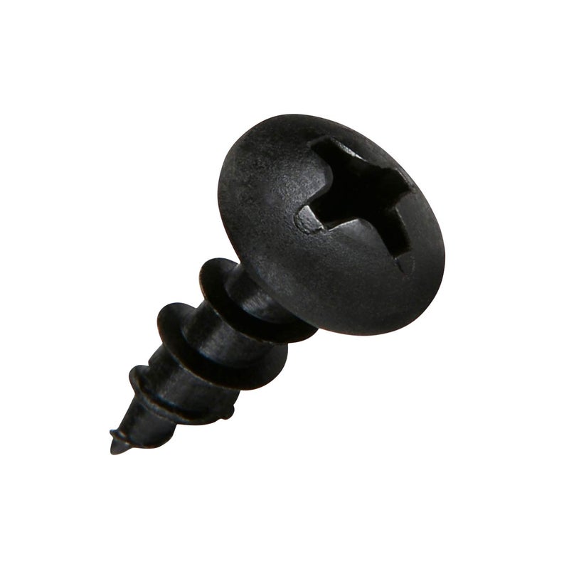 ROK 100 Pack Rok Hardware #8 x 1/2" (12.7mm) Deep Coarse Thread Phillips Pan Head Black Phosphate Wood Screws, Excellent in Particle Board, MDF, Plastic Composites, ROKS8X12PPCBP - Image 1